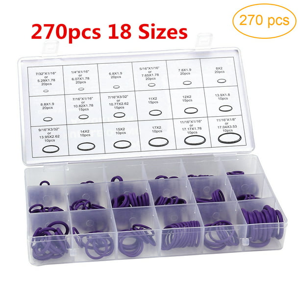 270pcs Set O-rings 18 Sizes For Car Air Conditioning Repair Accessories Durable